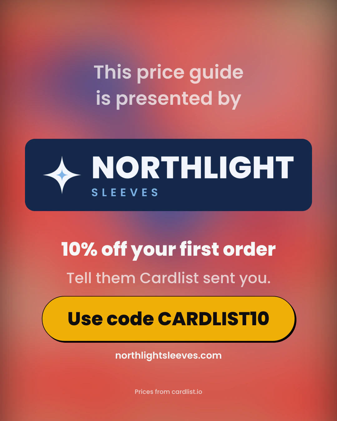 Final slide with the Northlight Sleeves logo, offer and code